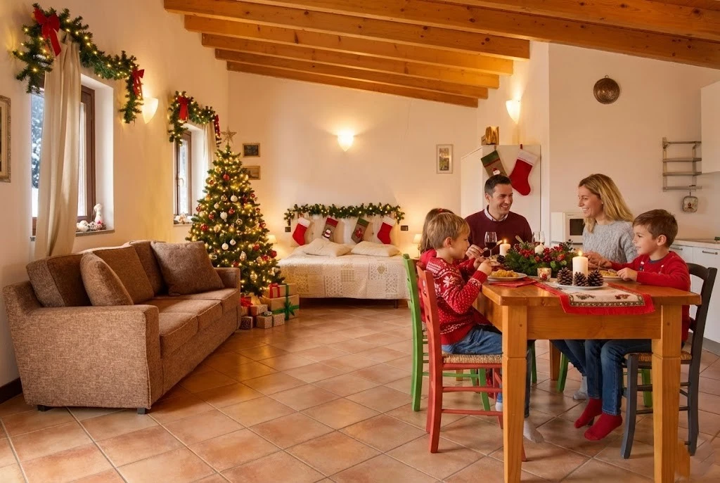 Classic Cottage decorato per le festività alla Tenuta MonteOliveto